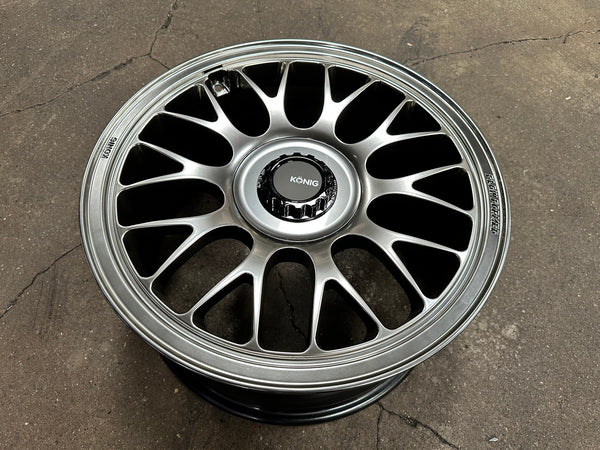 New 18X9 ET36 Konig MRK1 Rim (4 wheel) Gloss Gunmetal 5X112