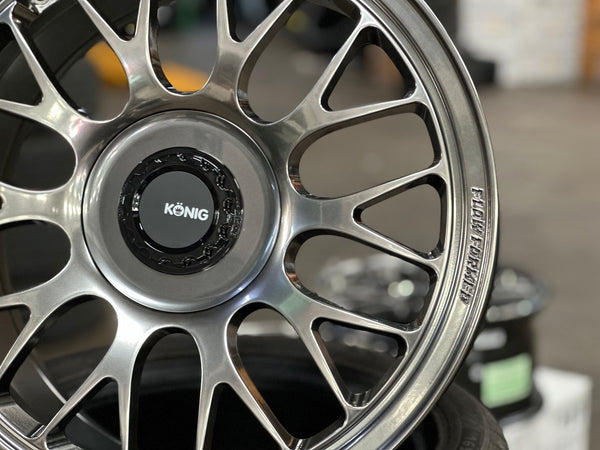 New 18X9 ET36 Konig MRK1 Rim (4 wheel) Gloss Gunmetal 5X112
