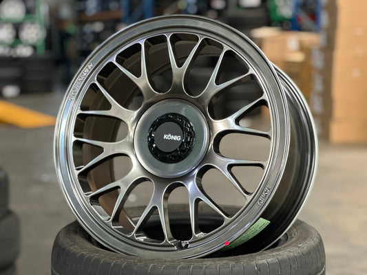 New 18X9 ET42 Konig MRK1 Rim (4 wheel) Gloss Gunmetal 5X112