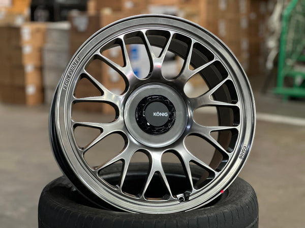 New 18X9 ET42 Konig MRK1 Rim (4 wheel) Gloss Gunmetal 5X112