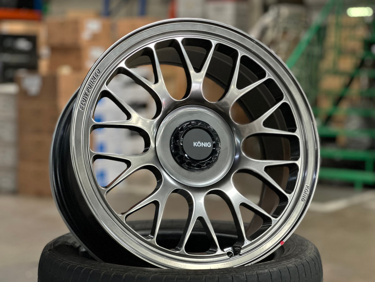 New 18X9 ET42 Konig MRK1 Rim (4 wheel) Gloss Gunmetal 5X112