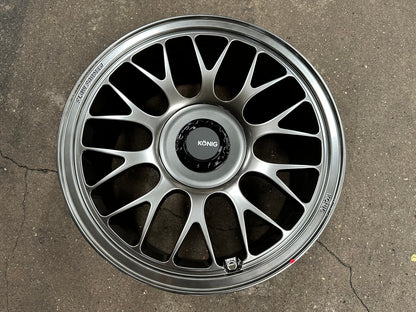 New 18X9 ET42 Konig MRK1 Rim (4 wheel) Gloss Gunmetal 5X112