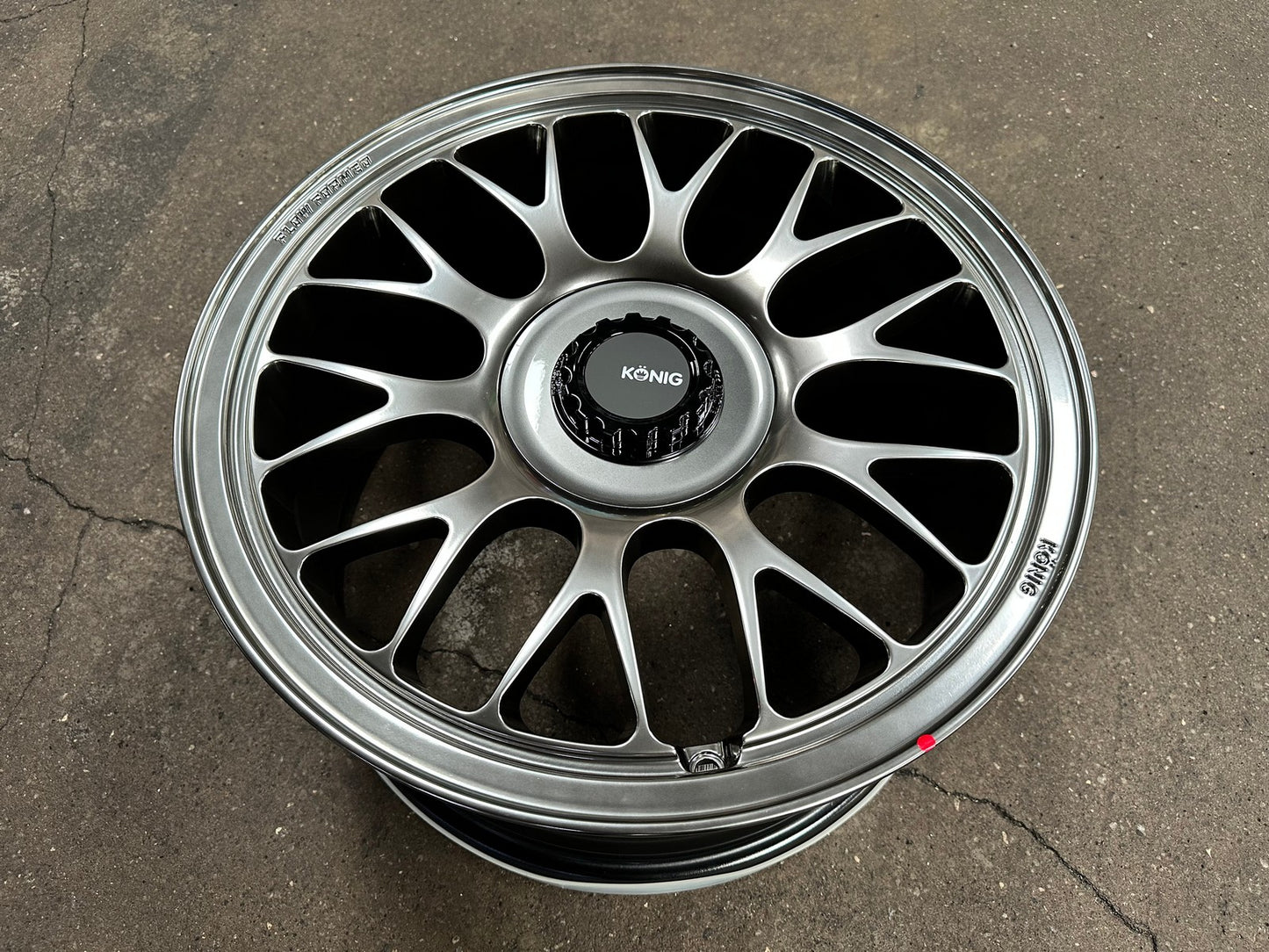 New 18X9 ET42 Konig MRK1 Rim (4 wheel) Gloss Gunmetal 5X112