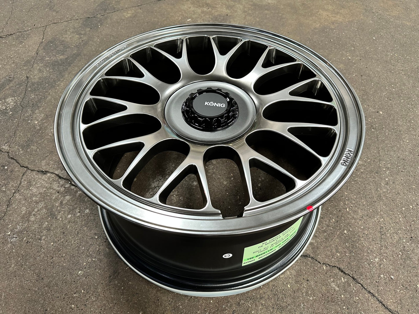 New 18X9 ET42 Konig MRK1 Rim (4 wheel) Gloss Gunmetal 5X112