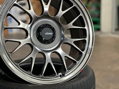 New 18X9 ET42 Konig MRK1 Rim (4 wheel) Gloss Gunmetal 5X112