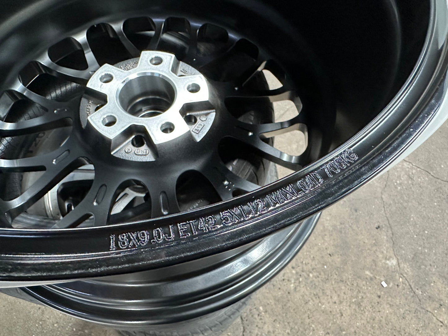 New 18X9 ET42 Konig MRK1 Rim (4 wheel) Gloss Gunmetal 5X112