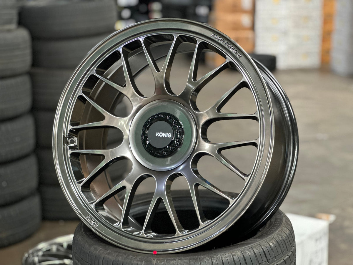 New 19X9 ET42 Konig MRK1 Rim (4 wheel) Gloss Gunmetal 5X112