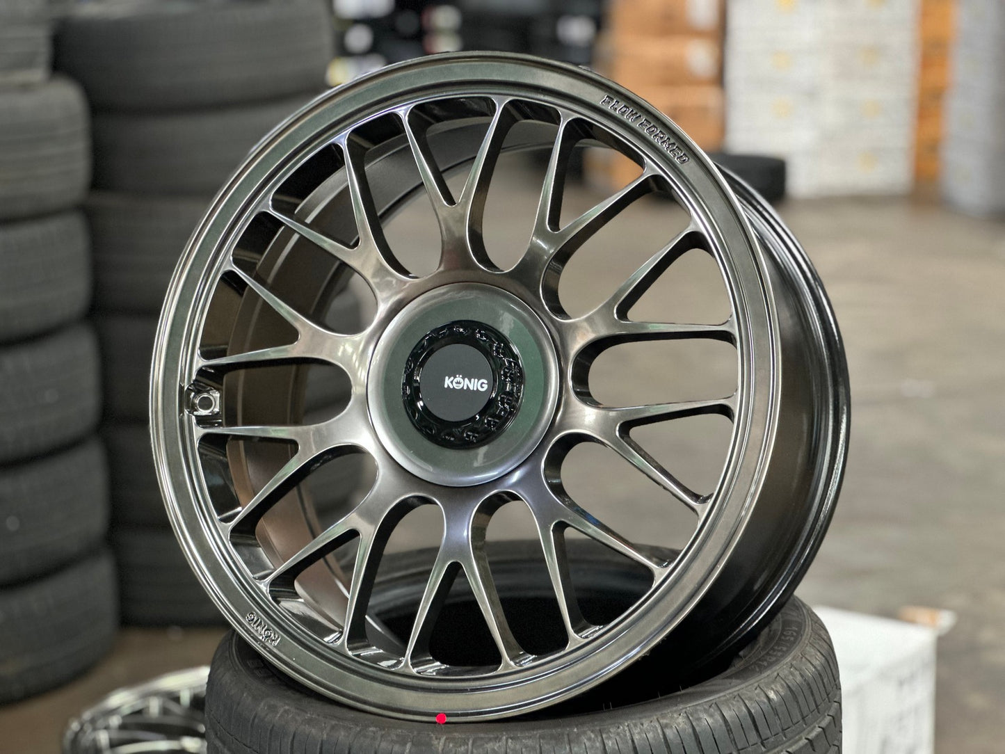 New 19X9 ET42 Konig MRK1 Rim (4 wheel) Gloss Gunmetal 5X112