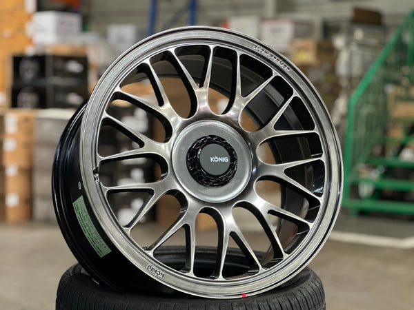 New 19X9 ET42 Konig MRK1 Rim (4 wheel) Gloss Gunmetal 5X112