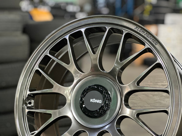 New 19X9 ET42 Konig MRK1 Rim (4 wheel) Gloss Gunmetal 5X112