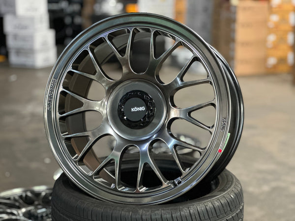 New 18X9.5 ET40 Konig MRK1 Rim (4 wheel) Gloss Gunmetal 5X114.3