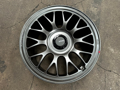 New 18X9.5 ET40 Konig MRK1 Rim (4 wheel) Gloss Gunmetal 5X114.3