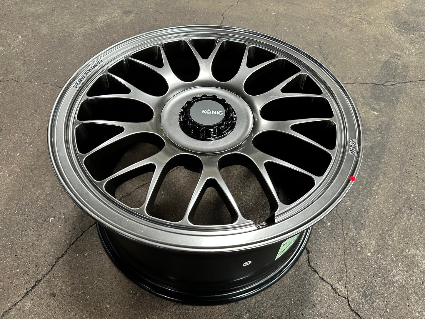 New 18X9.5 ET40 Konig MRK1 Rim (4 wheel) Gloss Gunmetal 5X114.3