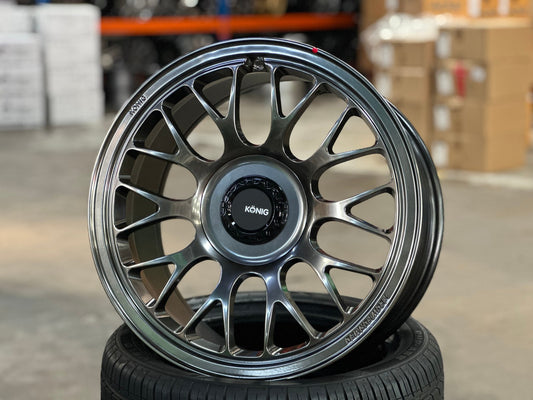 New 18X9.5 ET35 Konig MRK1 Rim (4 wheel) Gloss Gunmetal 5X120