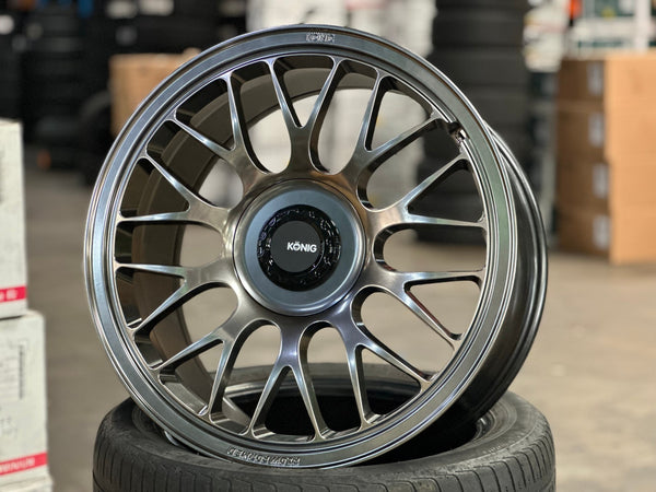New 19X9.5 ET40 Konig MRK1 Rim (4 wheel) Gloss Gunmetal 5X114.3