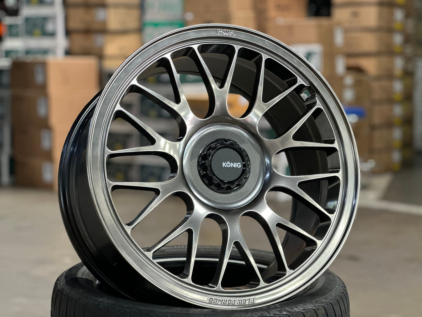 New 19X9.5 ET40 Konig MRK1 Rim (4 wheel) Gloss Gunmetal 5X114.3