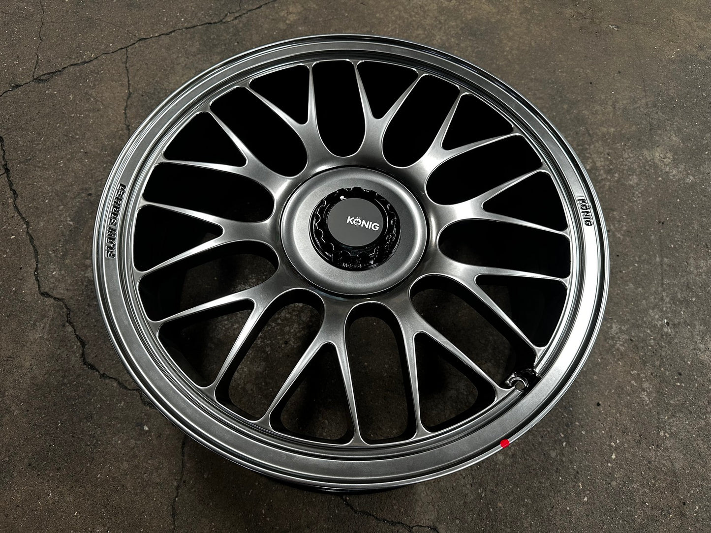 New 19X9.5 ET40 Konig MRK1 Rim (4 wheel) Gloss Gunmetal 5X114.3