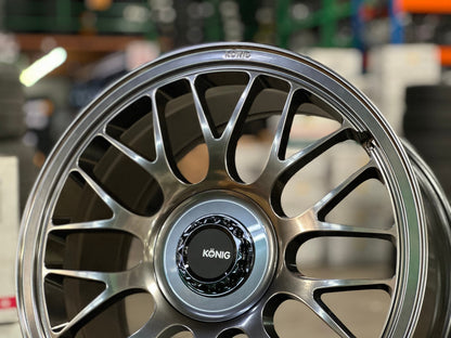 New 19X9.5 ET40 Konig MRK1 Rim (4 wheel) Gloss Gunmetal 5X114.3