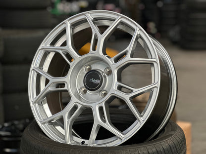 New 16X7 ET40 Advanti Asphalt Rim (4 wheel) Gloss Silver 4X100