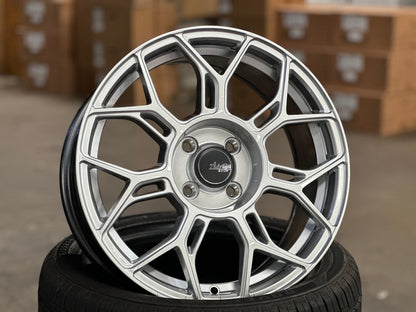 New 16X7 ET40 Advanti Asphalt Rim (4 wheel) Gloss Silver 4X100