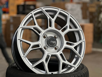 New 16X7 ET40 Advanti Asphalt Rim (4 wheel) Gloss Silver 4X100