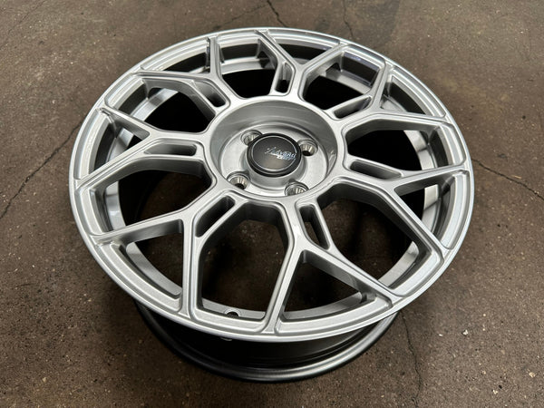 New 16X7 ET40 Advanti Asphalt Rim (4 wheel) Gloss Silver 4X100
