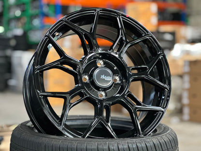 New 16X7 ET40 Advanti Asphalt Rim (4 wheel) Gloss Black 4X100