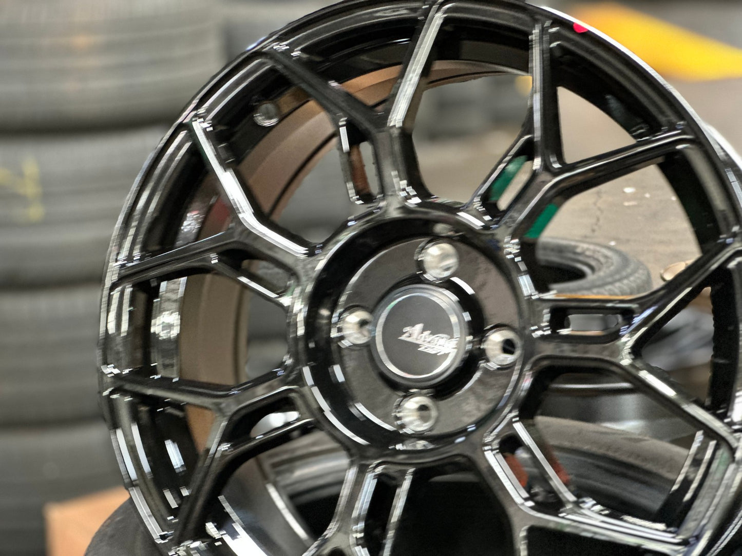New 16X7 ET40 Advanti Asphalt Rim (4 wheel) Gloss Black 4X100
