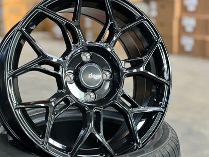 New 16X7 ET40 Advanti Asphalt Rim (4 wheel) Gloss Black 4X100