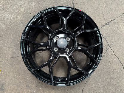 New 17X7 ET40 Advanti Asphalt Rim (4 wheel) Gloss Black 4X100