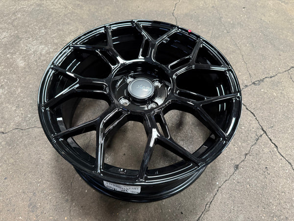 New 17X7 ET40 Advanti Asphalt Rim (4 wheel) Gloss Black 4X100