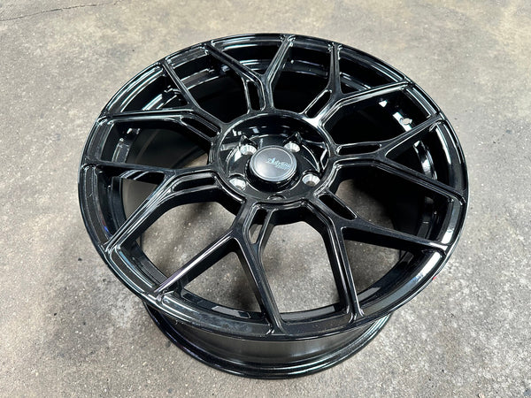 New 18X8.5 ET40 Advanti Asphalt Rim (4 wheel) Gloss Black 5X114.3