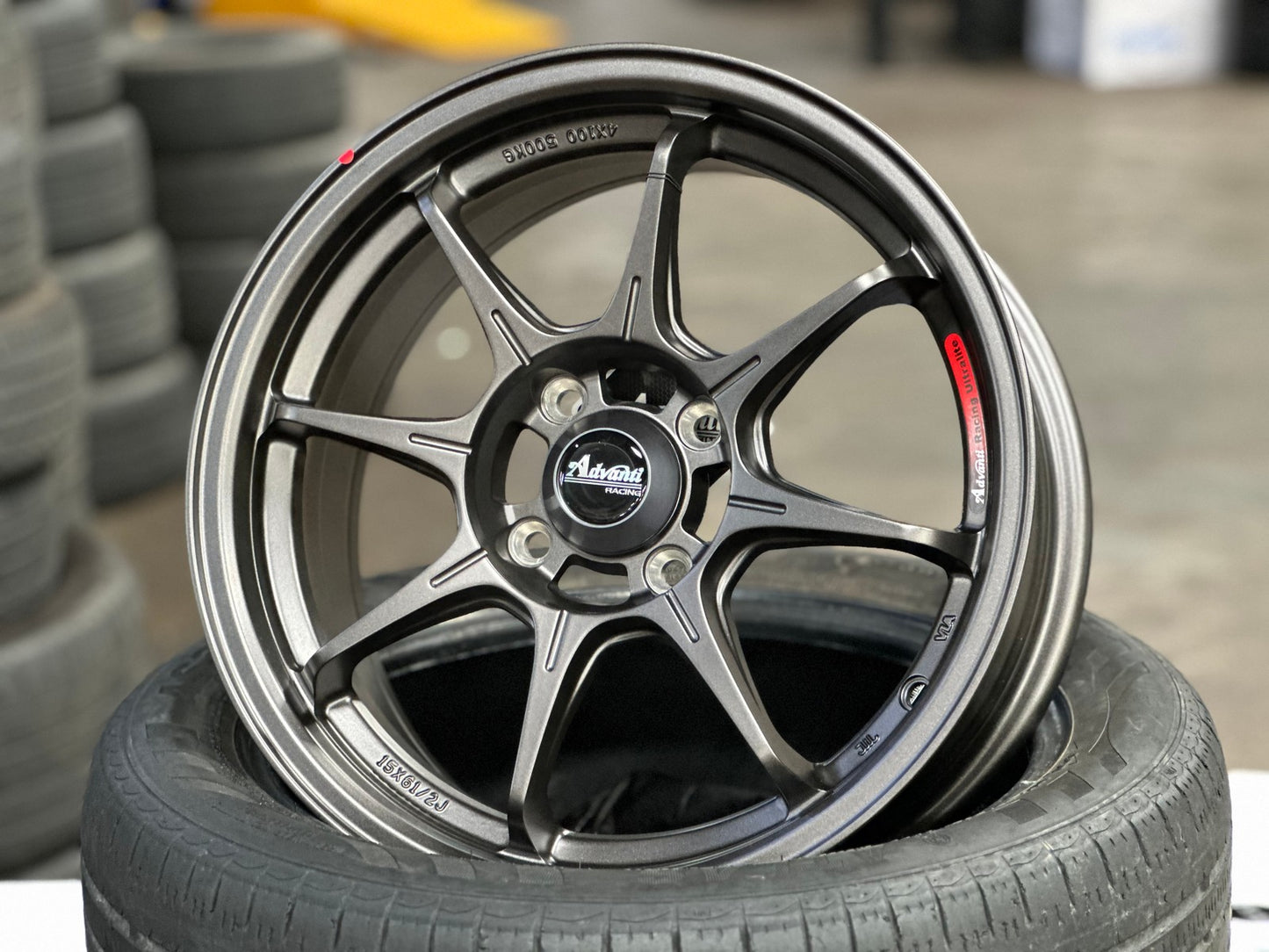 New 15X6.5 ET38 Advanti MI526 Rim (4 wheel) Matt Gunmetal 4X100