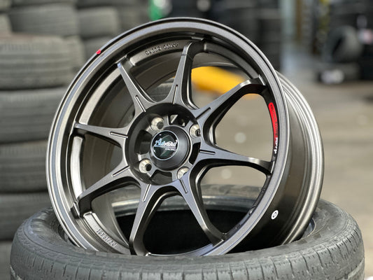 New 15X6.5 ET38 Advanti MI526 Rim (4 wheel) Matt Gunmetal 4X100
