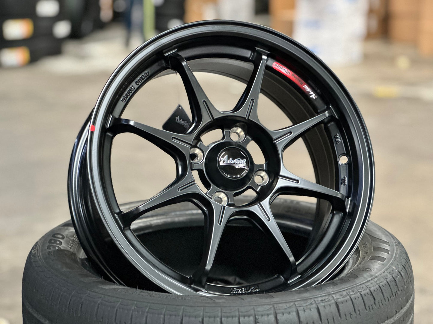 New 15X6.5 ET38 Advanti MI526 Rim (4 wheel) Matt Black 4X100