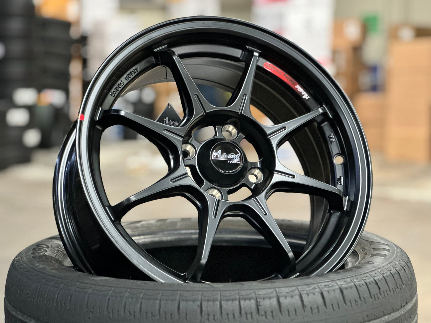 New 15X6.5 ET38 Advanti MI526 Rim (4 wheel) Matt Black 4X100