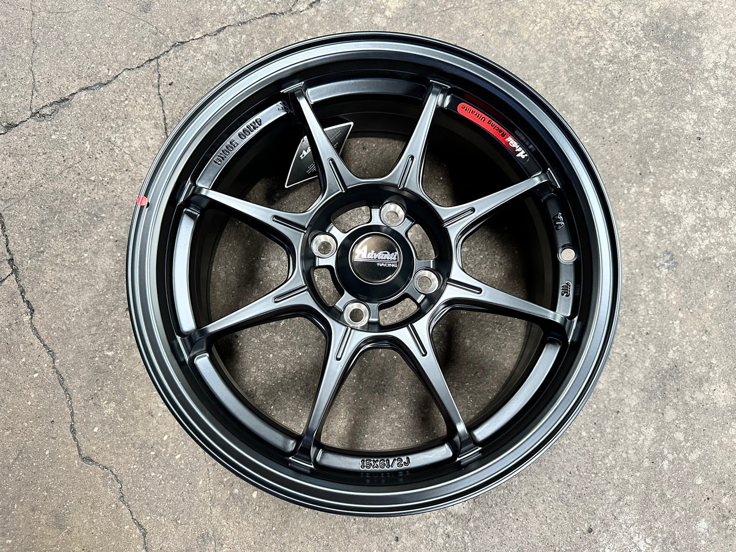 New 15X6.5 ET38 Advanti MI526 Rim (4 wheel) Matt Black 4X100
