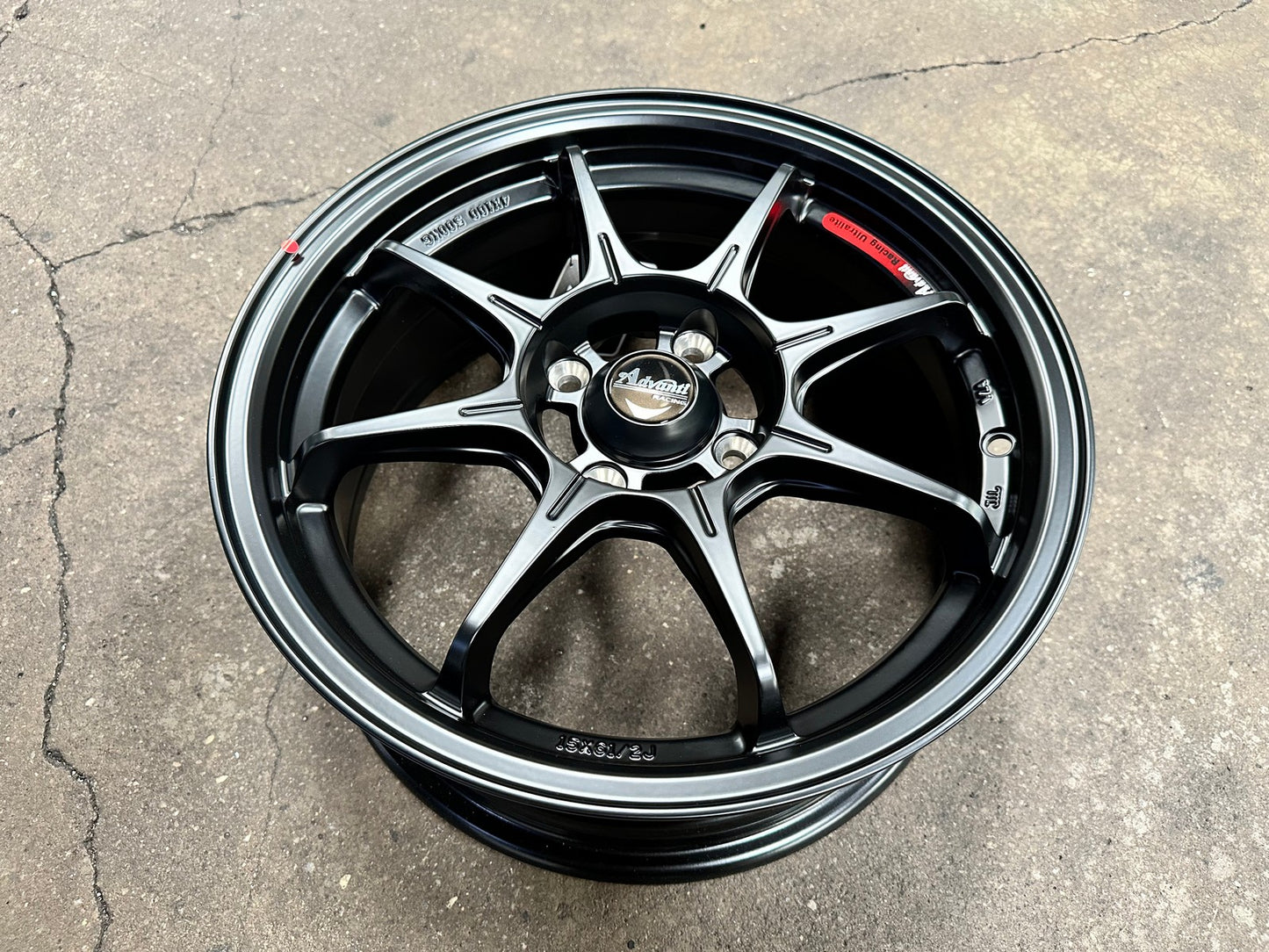 New 15X6.5 ET38 Advanti MI526 Rim (4 wheel) Matt Black 4X100