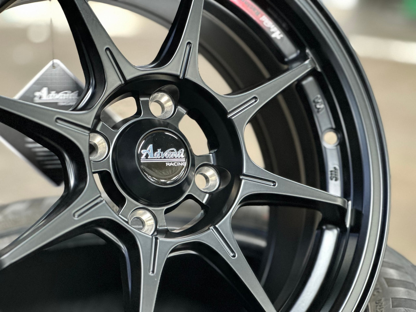 New 15X6.5 ET38 Advanti MI526 Rim (4 wheel) Matt Black 4X100