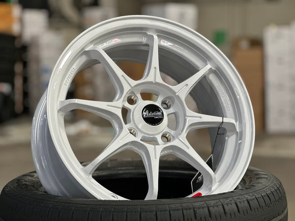 New 15X6.5 ET38 Advanti MI526 Rim (4 wheel) Gloss White 4X100