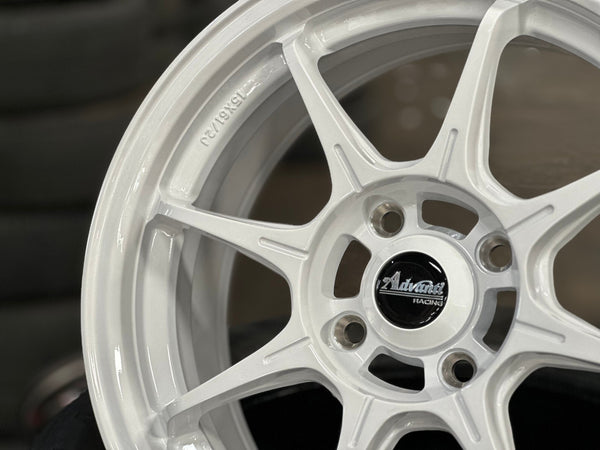 New 15X6.5 ET38 Advanti MI526 Rim (4 wheel) Gloss White 4X100