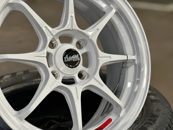 New 15X6.5 ET38 Advanti MI526 Rim (4 wheel) Gloss White 4X100