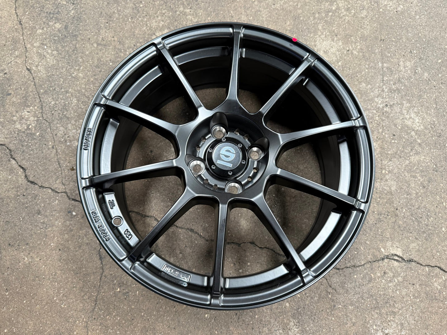 New 17X7 ET25 Sparco Assetto GaraRim (4 wheel) Matt Black 4X108