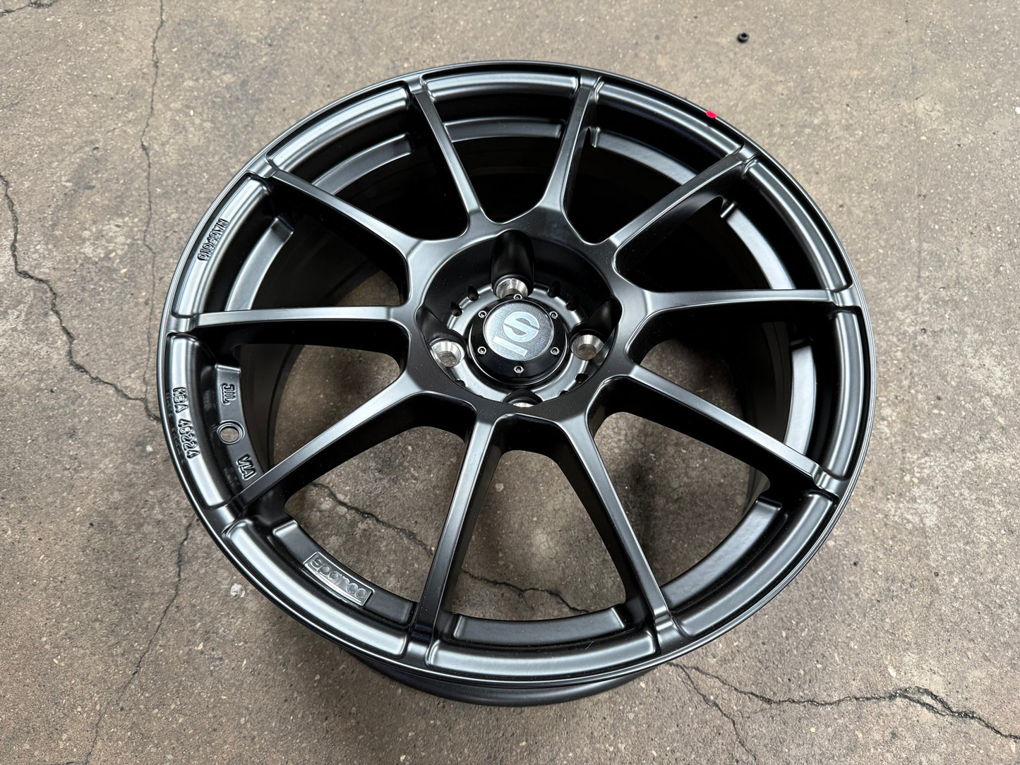 New 17X7 ET25 Sparco Assetto GaraRim (4 wheel) Matt Black 4X108