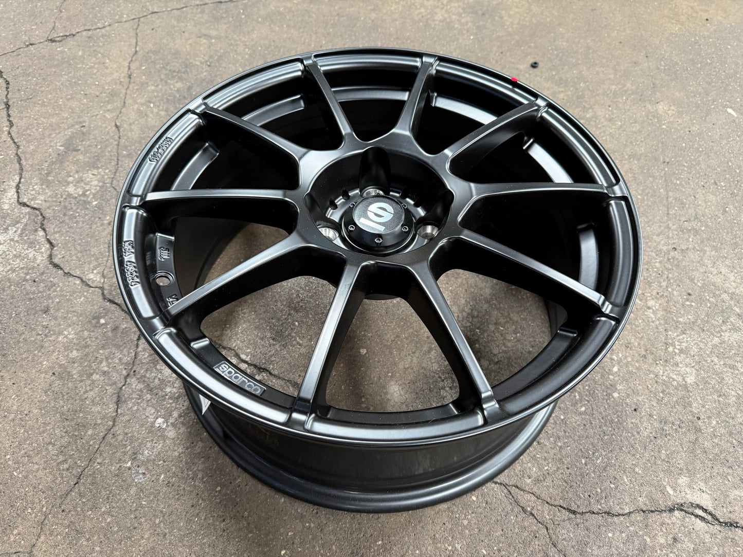 New 17X7 ET25 Sparco Assetto GaraRim (4 wheel) Matt Black 4X108