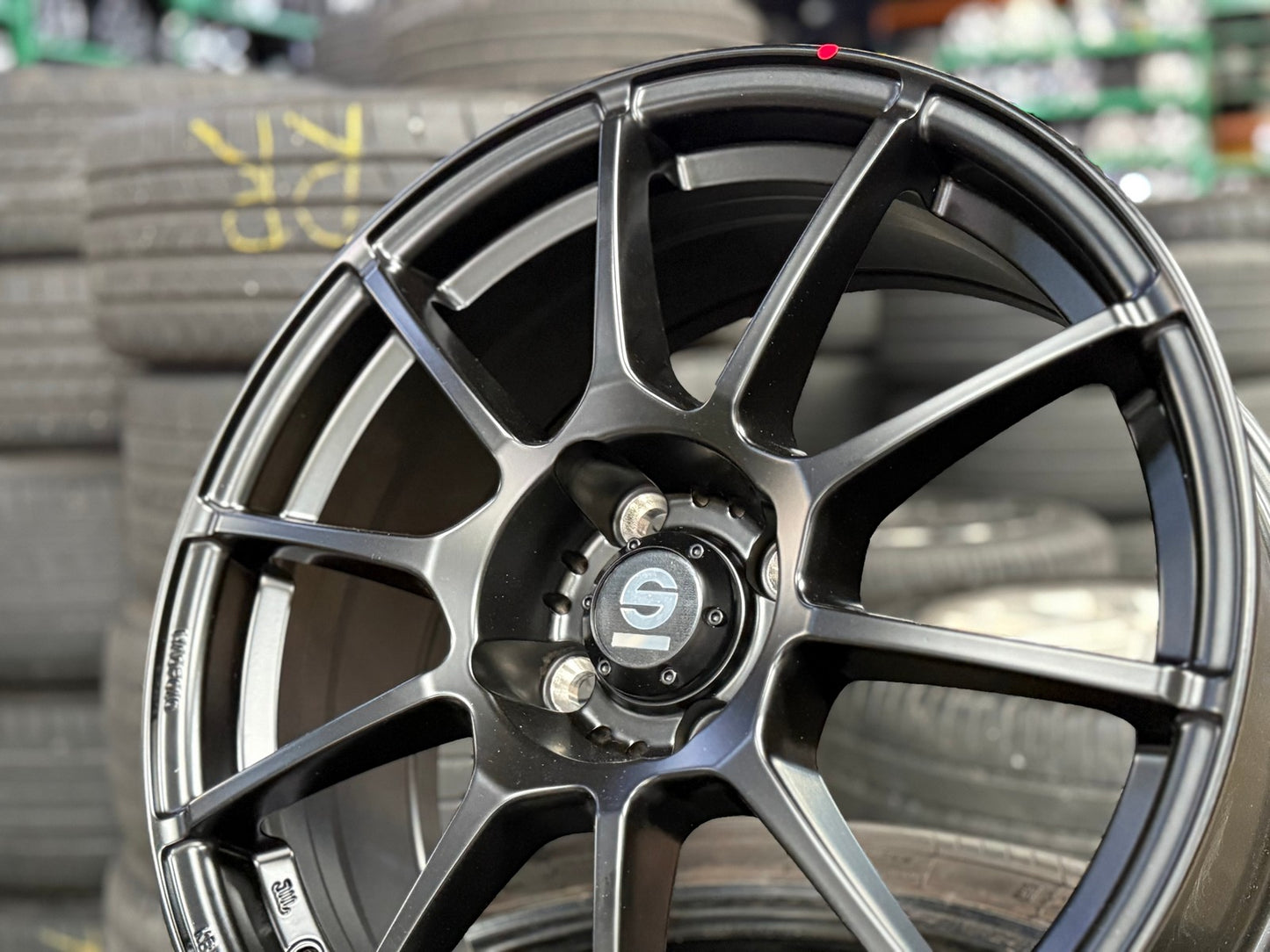 New 17X7 ET25 Sparco Assetto GaraRim (4 wheel) Matt Black 4X108