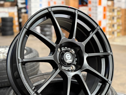 New 17X7 ET25 Sparco Assetto GaraRim (4 wheel) Matt Black 4X108