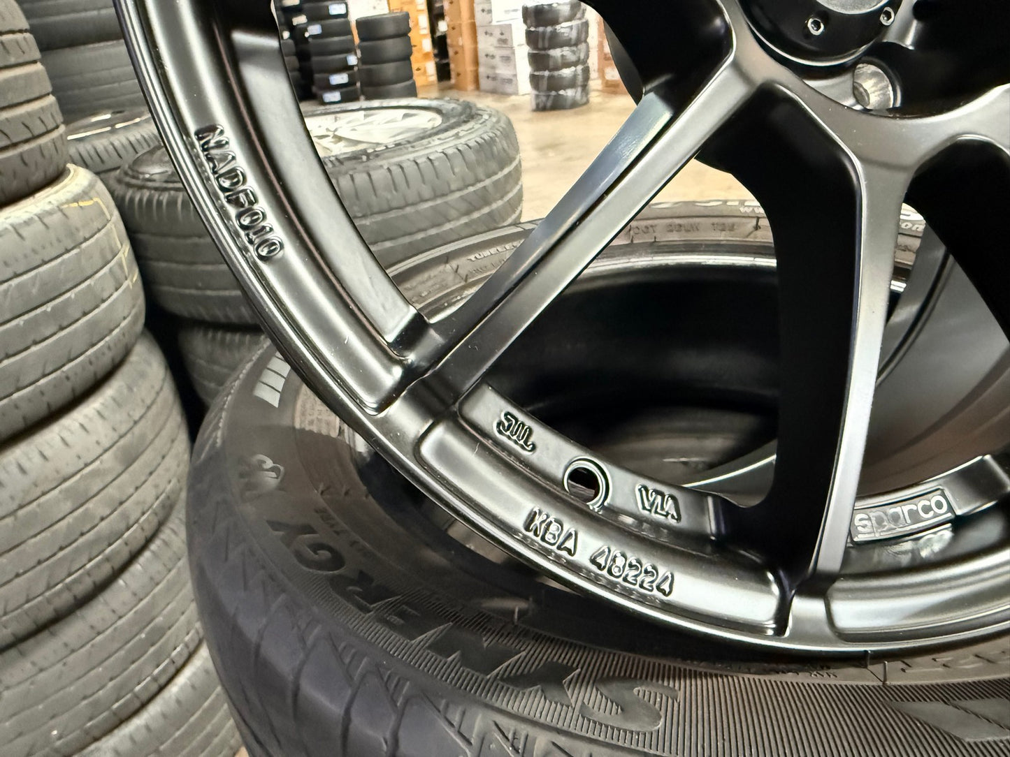 New 17X7 ET25 Sparco Assetto GaraRim (4 wheel) Matt Black 4X108