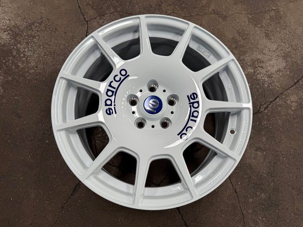 New 18X8 ET45 Sparco Terra Rim (4 wheel) Gloss White 5X112