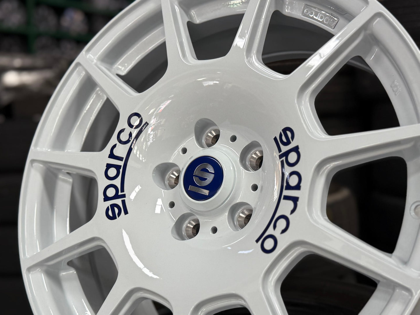 New 18X8 ET45 Sparco Terra Rim (4 wheel) Gloss White 5X112